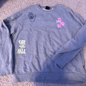 Vans grey sweatshirt with designs